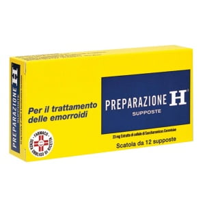 PREPARAZIONE H 12 supp 23 mg