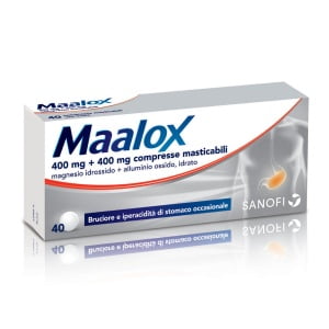 MAALOX 40 cpr mast 400 mg + 400 mg
