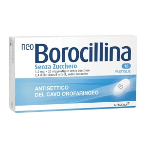 NEOBOROCILLINA 16 pastiglie 1,2 mg + 20 mg senza zucchero