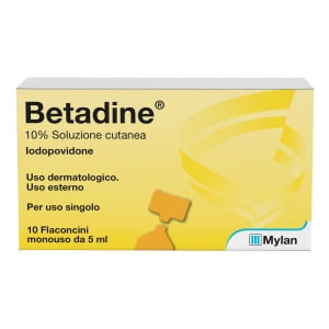 BETADINE soluz cutanea 10 flaconcini monouso 5 ml 10%