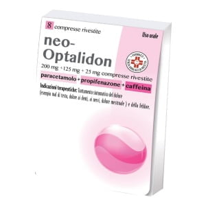 NEO OPTALIDON 8 cpr riv 200 mg + 125 mg + 25 mg