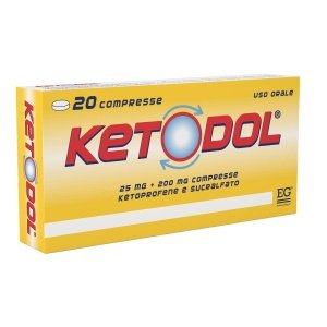 KETODOL 20 cpr 25 mg + 200 mg