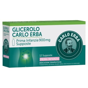 GLICEROLO (CARLO ERBA) PRIMA INFANZIA 12 supp 900 mg