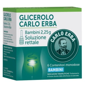 GLICEROLO (CARLO ERBA) BB 6 microclismi 2,25 g con camomillae malva