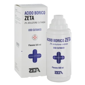 ACIDO BORICO (ZETA FARMACEUTICI) soluz cutanea 500 ml 3%