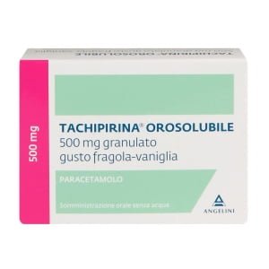 TACHIPIRINA OROSOLUBILE 12 bust grat 500 mg gusto fragola evaniglia