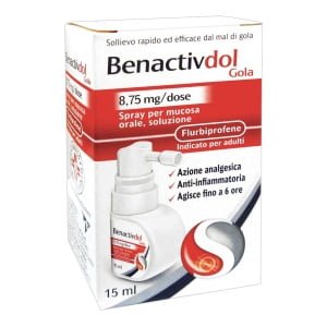 BENACTIVDOL GOLA spray mucosa orale 15 ml 8,75 mg/dose
