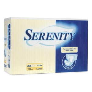 PANNOLONE PER INCONTINENZA SERENITY CLASSIC SUPERDRY FORMATOEXTRA LARGE 30 PEZZI