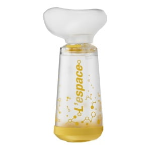 CAMERA DISTANZIATRICE PER EROGATORI SPRAY PREDOSATI L'ESPACE220ML PEDIATRICO SPAZIO MORTO 49ML CON MASCHERA VALVOLA INSPIRAZIONE 2 VALVOLE ESPIRAZIONE CODICE COLORE GIALLO