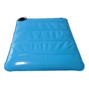 CUSCINO ANTIDECUBITO AD ARIA/ACQUA DIMENSIONI 41X41CM, APPLICABILE SU SEDIE DA COMODO O SU CARROZZELLE CAMERA D'ARIA INPVC ATOSSICO ELETTROSALDATO, PATTA ANTISCIVOLO IN PVC