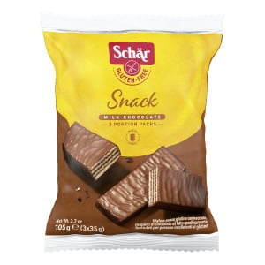 SCHAR SNACK CON CIOCCOLATO AL LATTE E NOCCIOLE 3 WAFER X 35G