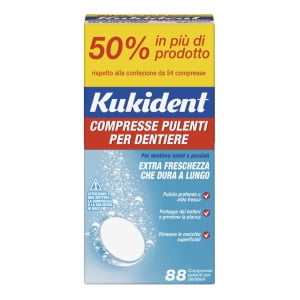 KUKIDENT CLEANSER FRESCH 88 COMPRESSE PULIZIA PROTESI DENTARIE