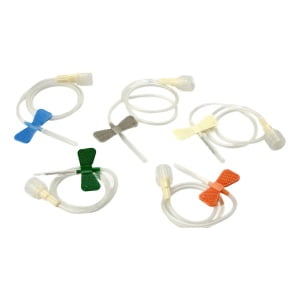 AGO BUTTERFLY STANDARD WINGED SET GAUGE 21 0,8X19 MM CON ALETTE GUIDA CANNULA DI RACCORDO VOLUME 0,44 ML VERDE