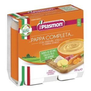 PLASMON OMOGENEIZZATO PAPPE VITELLO/VERDURA/RISO 190 G X 2 PEZZI