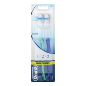 ORALB 123 INDICATOR SPAZZOLINO MANUALE SETOLE 35 MEDIE 2 PEZZI