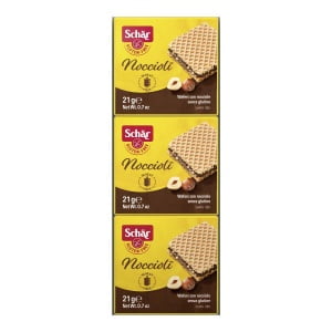 SCHAR NOCCIOLI' WAFERS CON NOCCIOLE 3 PEZZI DA 21 G