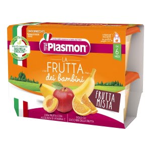 PLASMON SAPORI DI NATURA OMOGENEIZZATO FRUTTA MISTA 100 G X4 PEZZI