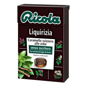 RICOLA LIQUIRIZIA SENZA ZUCCHERO 50 G