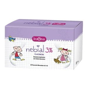 NEBIAL FLACONCINI SOLUZIONE SALINA IPERTONICA DI SODIO CLORURO AL 3% CON ACIDO IALURONICO 20X5 ML