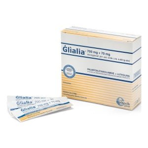 GLIALIA 700MG + 70MG MICROGRANULI USO ORALE VIA SUBLINGUALE20 BUSTINE 1,27 G