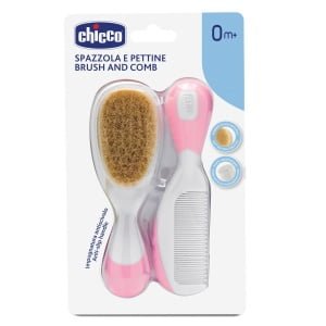 CHICCO SPAZZOLA + PETTINE ROSA