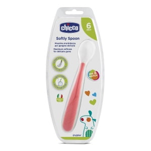 CHICCO CUCCHIAIO MORBIDO SILICONE 6M+ ROSSO UP