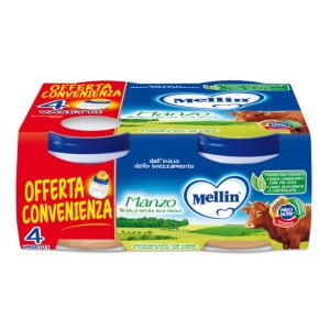 MELLIN OMOGENEIZZATO MANZO 4X80 G