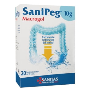 SANIPEG MACROGOL POLVERE PER SOLUZIONE ORALE 20 BUSTE DA 10G