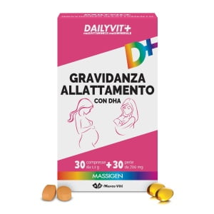DAILYVIT+ GRAVIDANZA ALLATTAMENTO CON DHA MULTIVITAMINICO EMULTIMINERALE 30 COMPRESSE + 30 PERLE