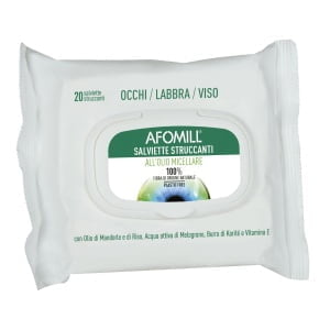 AFOMILL SALVIETTINE STRUCCANTI OLIO MICELLARE 20 PEZZI