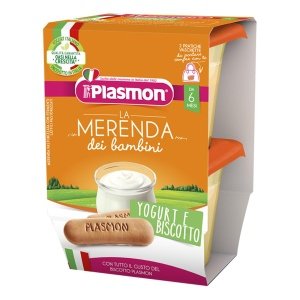PLASMON LA MERENDA DEI BAMBINI SAPORE DI NATURA YOGURT BISCOTTO ASETTICO 2 X 120 G