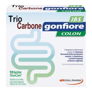TRIOCARBONE GONFIORE IBS 10 BUSTE DUOCAM DA 2 G + 1,5 G