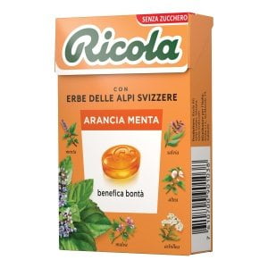 RICOLA ARANCIA MENTA SENZA ZUCCHERO 50 G