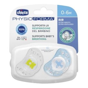 CHICCO SUCCHICCO AIR BOY SILICONE 0-6 MESI 2 PEZZI