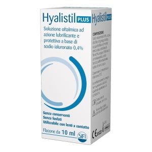 GOCCE OCULARI HYALISTIL PLUS ACIDO IALURONICO 0,4% ACQUA DISTILLATA DI GINKGO BILOBA + MIRTILLO NERO + FINOCCHIO + CENTELLA ASIATICA 10 ML