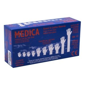 GUANTI LATTICE CON POLVERE MEDIUM 100 PEZZI