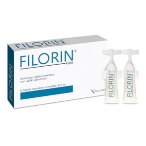 FILORIN FIALE SOLUZIONE SALINA ISOTONICA CON ACIDO IALURONICO 0,9% PER USO INALATORIO 10 FIALOIDI MONODOSE RICHIUDIBILIDA 5 ML