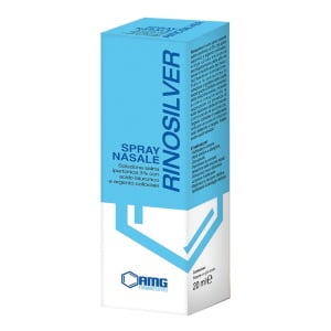 RINOSILVER SOLUZIONE SALINA IPERTONICA 3% CON ACIDO IALURONICO E ARGENTO COLLOIDALE SPRAY NASALE 20 ML