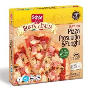 SCHAR SURGELATI PIZZA PROSCIUTTO & FUNGHI BONTA'ITALIA 2 PEZZI X 390 G