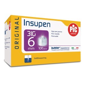 AGO PER PENNA PIC INSUPEN ORIGINAL GAUGE 31X6 MM 100 PEZZI