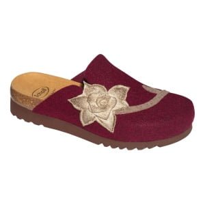SCARPA LAILA FELT+FLORAL DETAIL W BURGUNDY 38