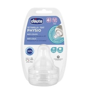 CHICCO TETTARELLA PERFECT 5 4M IN SILICONE 3 FORI 2 PEZZI