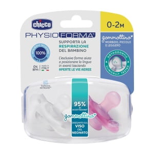 CHICCO GOMMOTTINO GIRL SILICONE 0-2 MESI 2 PEZZI ITA C