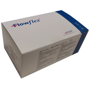 TEST ANTIGENICO RAPIDO COVID-19 FLOWFLEX DETERMINAZIONE QUALITATIVA ANTIGENI SARS-COV-2 IN TAMPONI NASOFARINGEI MEDIANTEIMMUNOCROMATOGRAFIA 25 PEZZI USO PROFESSIONALE
