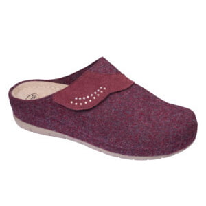CALZATURA BRUGES FELT+SUEDE WOMAN BORDEAUX 37
