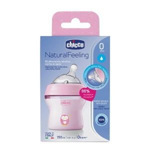 CHICCO BIBERON NAT FEEL PP 0M+ 150 ML BIMBA