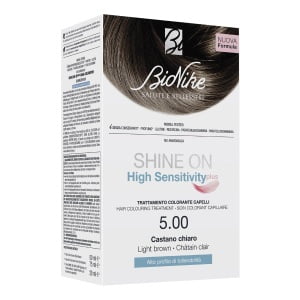 SHINE ON HIGH SENSITIVITY PLUS CASTANO CHIARO 5,00 RIVELATORE IN CREMA 75 ML + CREMA COLORANTE 50 ML