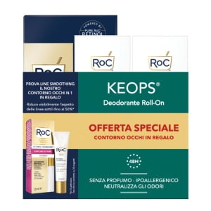 ROC KEOPS DEODORANTE ROLL-ON 48H BIPACK 30 ML + CORREXION LINE SMOOTHING EYE CREAM 7,4 ML IN OMAGGIO