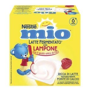 MIO MERENDA LATTE FERMENTATO LAMPONE 4 PEZZI DA 100 G