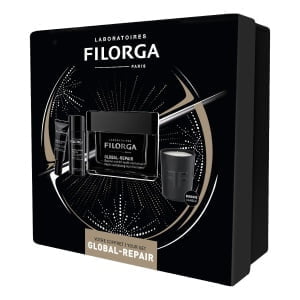 FILORGA XMAS BOX GLOBAL 2023 1 GLOBAL REPAIR BALM 50 ML + 1GLOBAL REPAIR ESSENCE 50 ML + 1 GLOBAL REPAIE EYES & LIPS 4ML + 1 MINI CANDLE